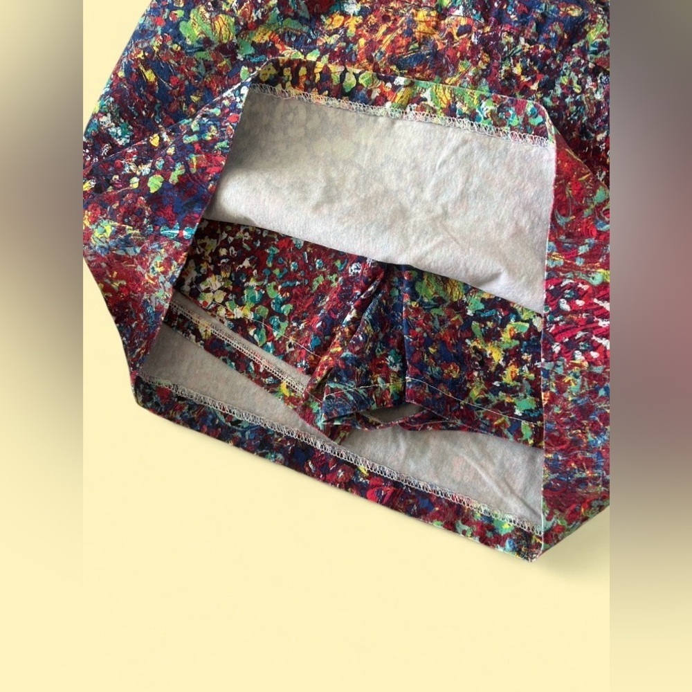 ATTYRE Petite 14P Multicolor Abstract Skort Stretch Pull On - Picture 2 of 4